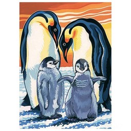 Рисование по номерам Фабрика творчества на холсте Пингвины