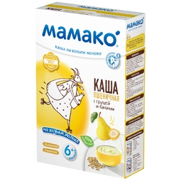 Каша Mamako на козьем молоке 200 гр Пшеничная с грушей и бананом (с 6 мес)