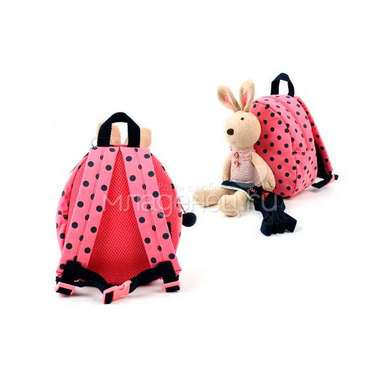 Рюкзак детский Winghouse с игрушкой и поводком 19х22х9см Кролик Розовый 1