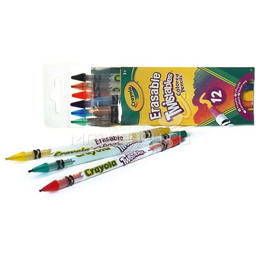 Карандаши восковые Crayola Выкручивающиеся, 12 штук 1