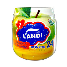 Пюре Landi фруктовое (без сахара) 113 гр Яблоко и банан (с 6 мес)