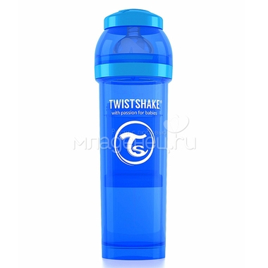 Бутылочка Twistshake 330 мл Антиколиковая (с 0 мес) синяя 1