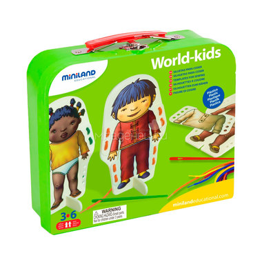 Обучающая игра со шнуровкой Miniland Дети мира 0