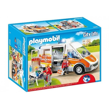 Игровой набор Playmobil Машина скорой помощи со светом и звуком 0