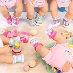 Одежда для кукол Zapf Creation Baby Born Носочки 2 пары в ассортименте (3 вида)