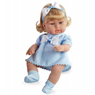Кукла Arias 33 см Блондинка в голубом платье с бантом 0