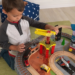 Игровой набор KidKraft Железная дорога Транспортный Хаб со столом
