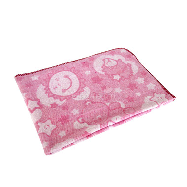 Одеяло Споки Ноки байковое 100% хлопок жаккард 85х115 Звездная ночь (голубой, розовый, бежевый) 2