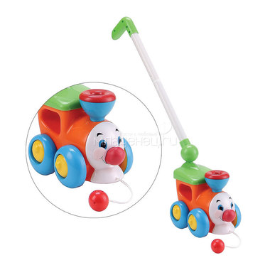 Развивающая игрушка Happy Baby Каталка-паравозик CHUKY с 12 мес. 0