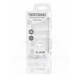 Бутылочка Twistshake 180 мл Антиколиковая (с 0 мес) белая