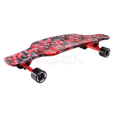 Скейтборд Y-SCOO Longboard Shark TIR 31" пластик 79х22 с сумкой Chaos Red/Black 1