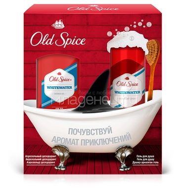 Подарочный набор Оld Spice Аэрозольный дезодорант WhiteWater 125 мл + гель для душа WhiteWater 250 мл 0