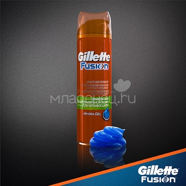 Гель для бритья Gillette Fusion 200 мл Sensitive Skin для чувствительной кожи 1