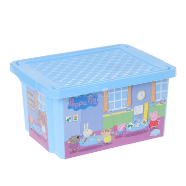 Ящик для хранения игрушек Little Angel X-Box Свинка Пеппа 17л голубой 0