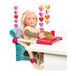 Игрушка Our Generation Стульчик для кормления с аксессуарами и креплением к столу для  куклы