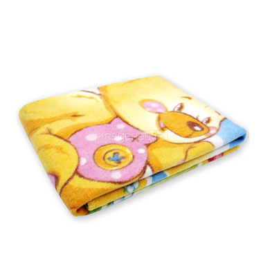 Одеяло Baby Nice байковое 100% хлопок 85х115 Солнечный мишка Желтый 1
