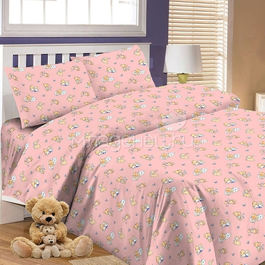 Комплект постельного белья детский Letto в кроватку с простыней на резинке BGR-63 0