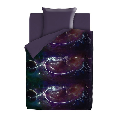 Комплект постельного белья 1,5 хлопок Непоседа 4YOU Neon Галактика лиловый 1