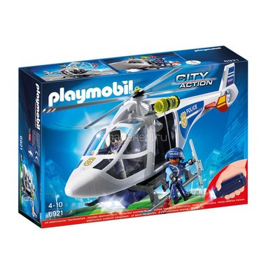 Игровой набор Playmobil Полицейский вертолет с LED прожектором 0