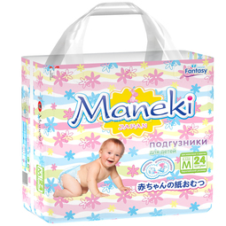 Подгузники Maneki Fantasy Mini 6-11 кг (24 шт) Размер M