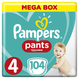 Трусики Pampers Pants Maxi 9-15 кг (104 шт) Размер 4