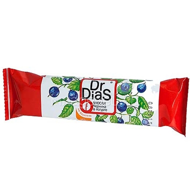 Батончик-мюсли Dr.DiaS в йогурте 35 гр Черничный 0