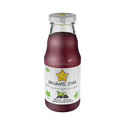 Нектар органический Organic Star 200 мл Яблоко черника и черноплодная рябина (с 6 мес)