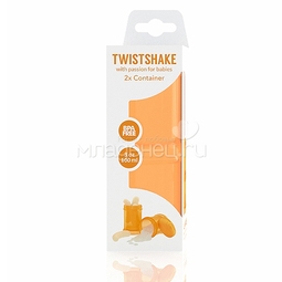 Контейнер Twistshake для сухой смеси 2 шт (100 мл) оранжевый