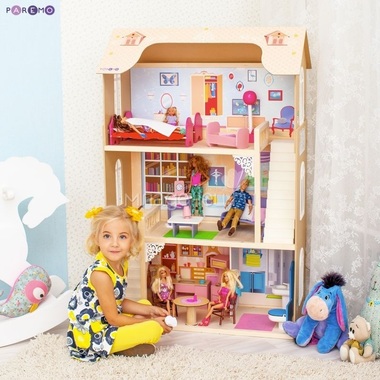Кукольный домик PAREMO Шарм: 16 предметов мебели, 2 лестницы 4