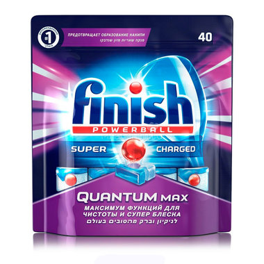 Таблетки для посудомоечных машин Finish Quantum Max 40 шт 0