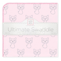 Пеленка фланелевая SwaddleDesigns Ultimate Gray Fox Pink