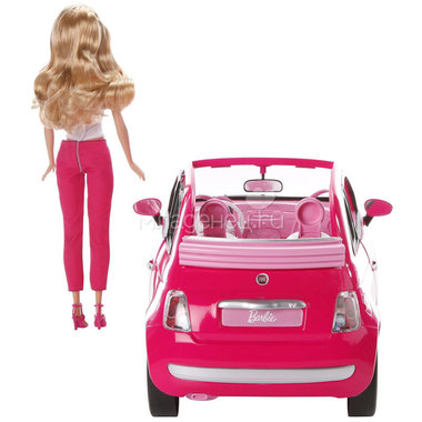 Игровой набор Barbie Розовый Фиат + кукла 2