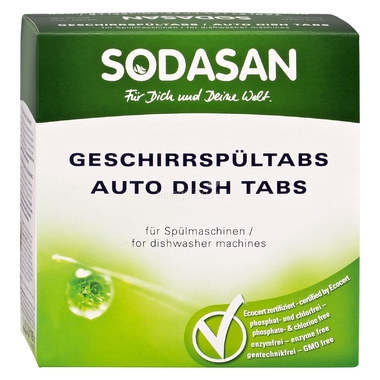 Таблетки для посудомоечных машин Sodasan 25 шт 0