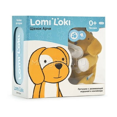 Пустышка Lomi Loki с развивающей игрушкой Щенок Арчи 3