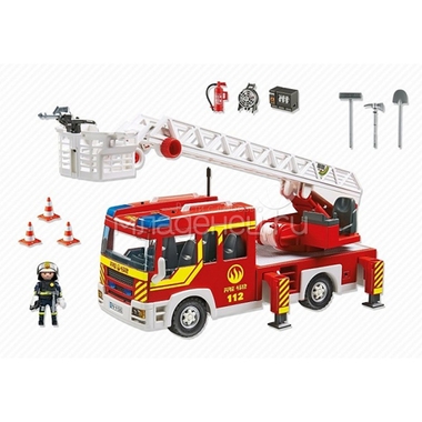 Игровой набор Playmobil Пожарная машина с лестницей со светом и звуком 1