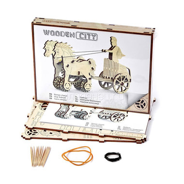 Механическая модель Wooden City Римская колесница (69 деталей) 1