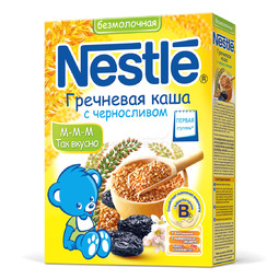 Каша Nestle безмолочная 200 гр Гречневая с черносливом (1 ступень)