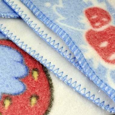 Одеяло Baby Nice байковое 100% хлопок 85х115 Земляничная поляна (голубой, розовый, зеленый) 5