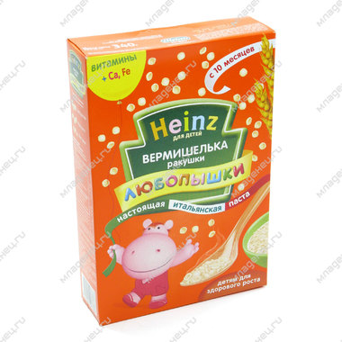 Вермишелька Heinz 340 гр Ракушки (с 10 мес) 0
