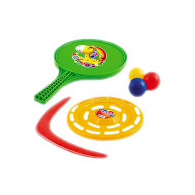 Игровой набор Нордпласт Ракетки для настольного тениса + 3 шарика + бумеранг 2