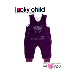 Комплект велюровый Lucky Child на синтепоне, цвет фиолетовый 