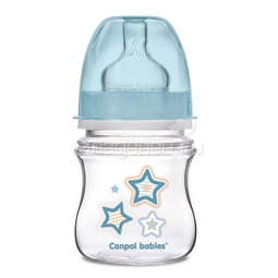 Бутылочка Canpol Babies с широким горлышком 120 мл (с 0 мес) голубая