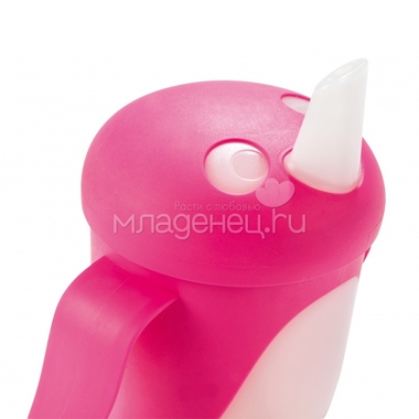 Чашка-непроливайка Canpol Babies С ручками 240 мл (с 9 мес) розовая 1