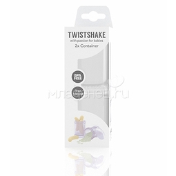Контейнер Twistshake для сухой смеси 2 шт (100 мл) белый