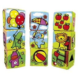 Мягкие кубики Biba Toys Мои друзья из джунглей