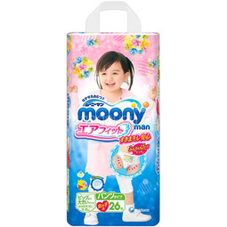 Трусики Moony для девочек 13-25 кг (26 шт) Размер SPB