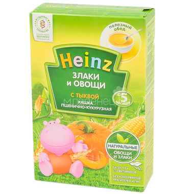 Каша Heinz молочная 200 гр Пшенично-кукурузная с тыквой (с 5 мес) 0