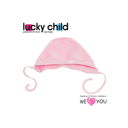 Чепчик из велюра Lucky Child, цвет розовый 