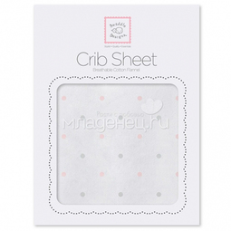 Простынь SwaddleDesigns Fitted Crib Sheet PP & Sterling Dot