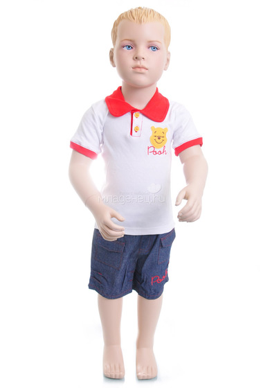 Комплект одежды Дисней Винни Пух футболка-поло и шорты, для мальчика, белый  0